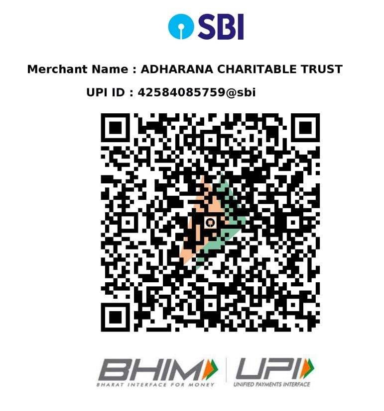 Adharana Charitable Trust SBI UPI QR Code